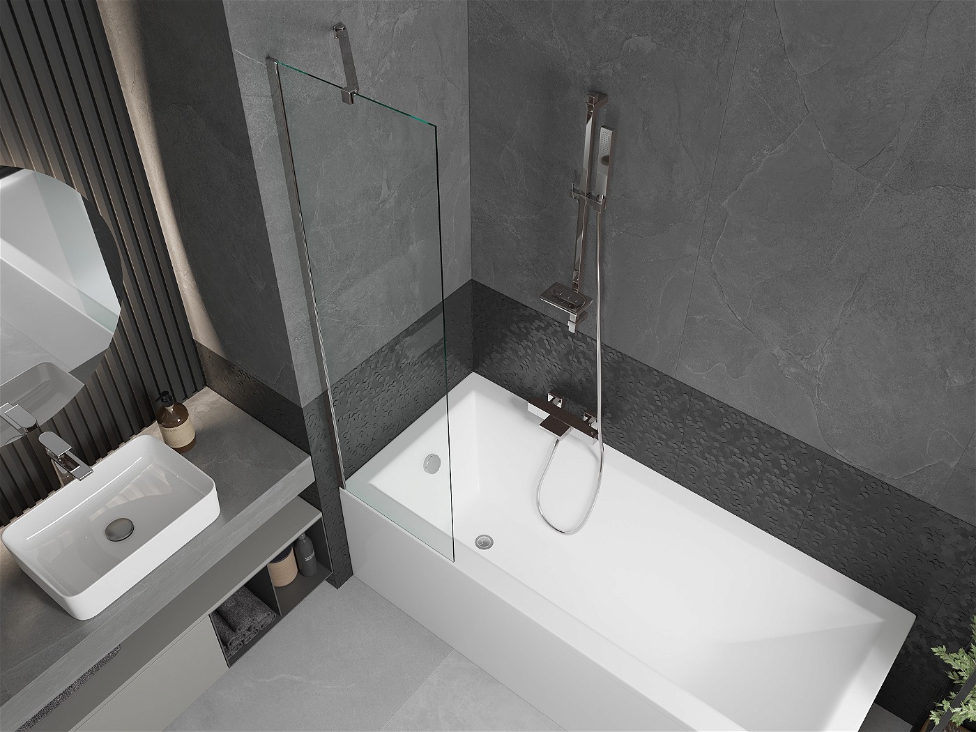 mexen-next-parawan-nawannowy-1-skrzydlowy-50-x-150-cm-transparent-chrom-895-050-000-00-00-01
